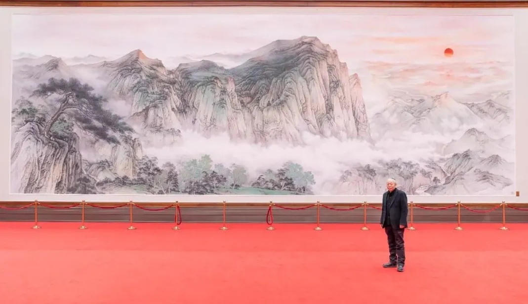 场馆纪实 | 巨幅馆藏画作《国泰民安》作者一行莅临青岛国际会议中心 4